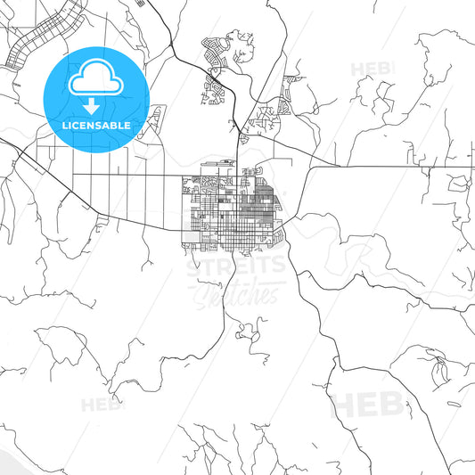 Lompoc, California - Area Map - Light