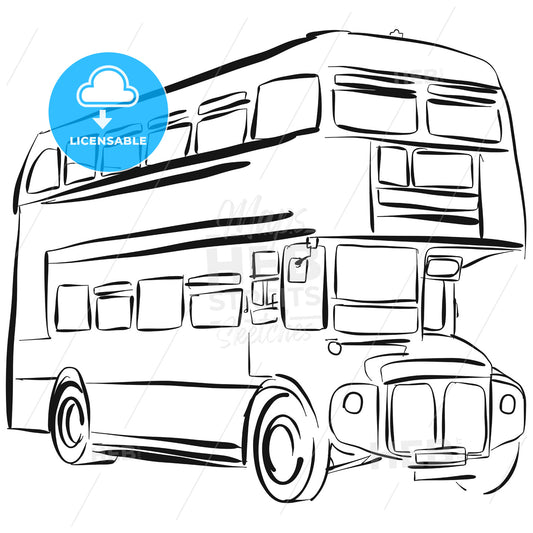 London Bus Vector Drawing – instant download