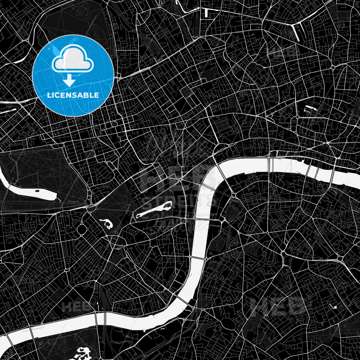 London, England PDF map