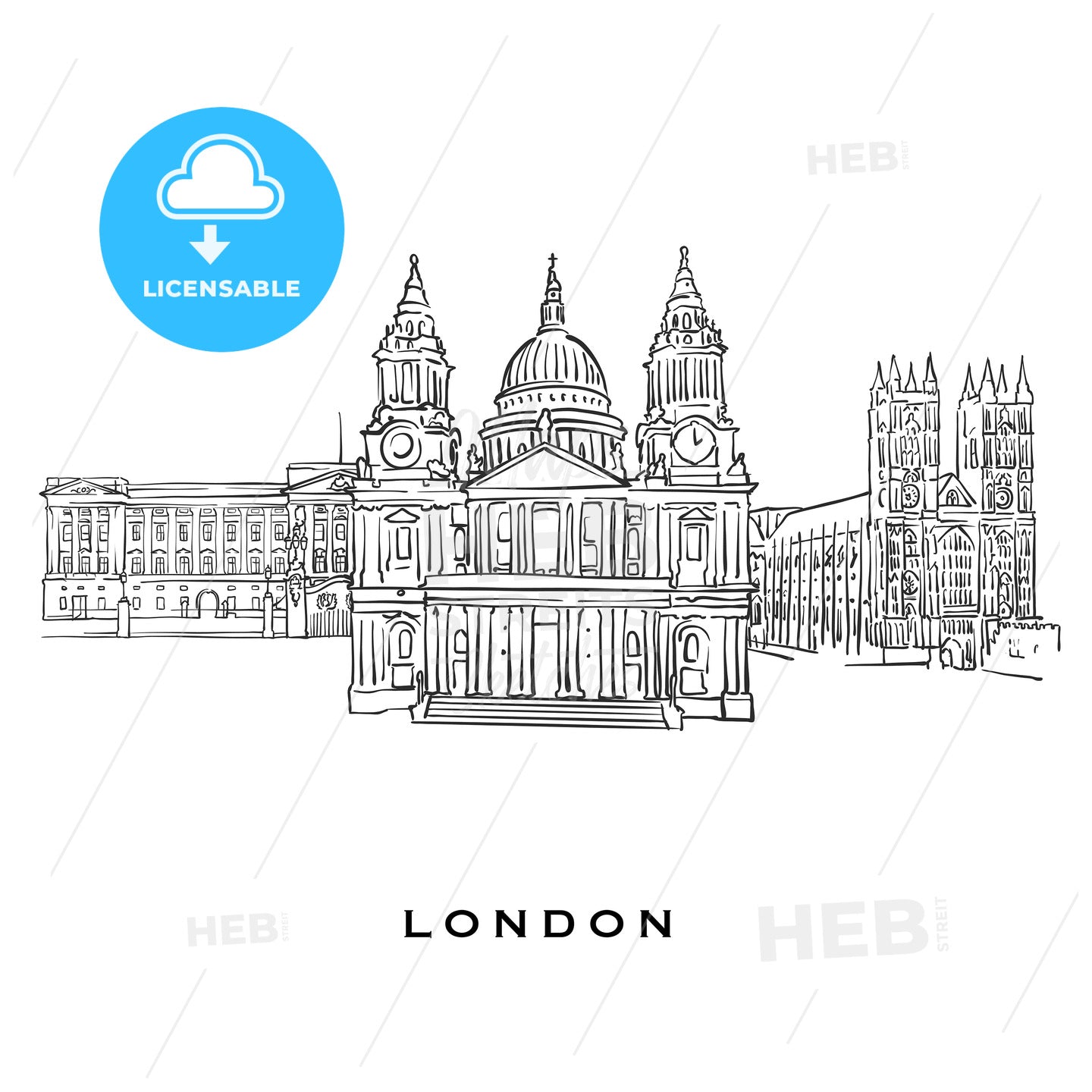 London United Kingdom famous architecture – instant download