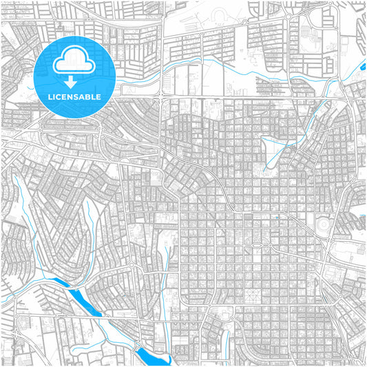 Londrina, Brazil, city map with high quality roads.