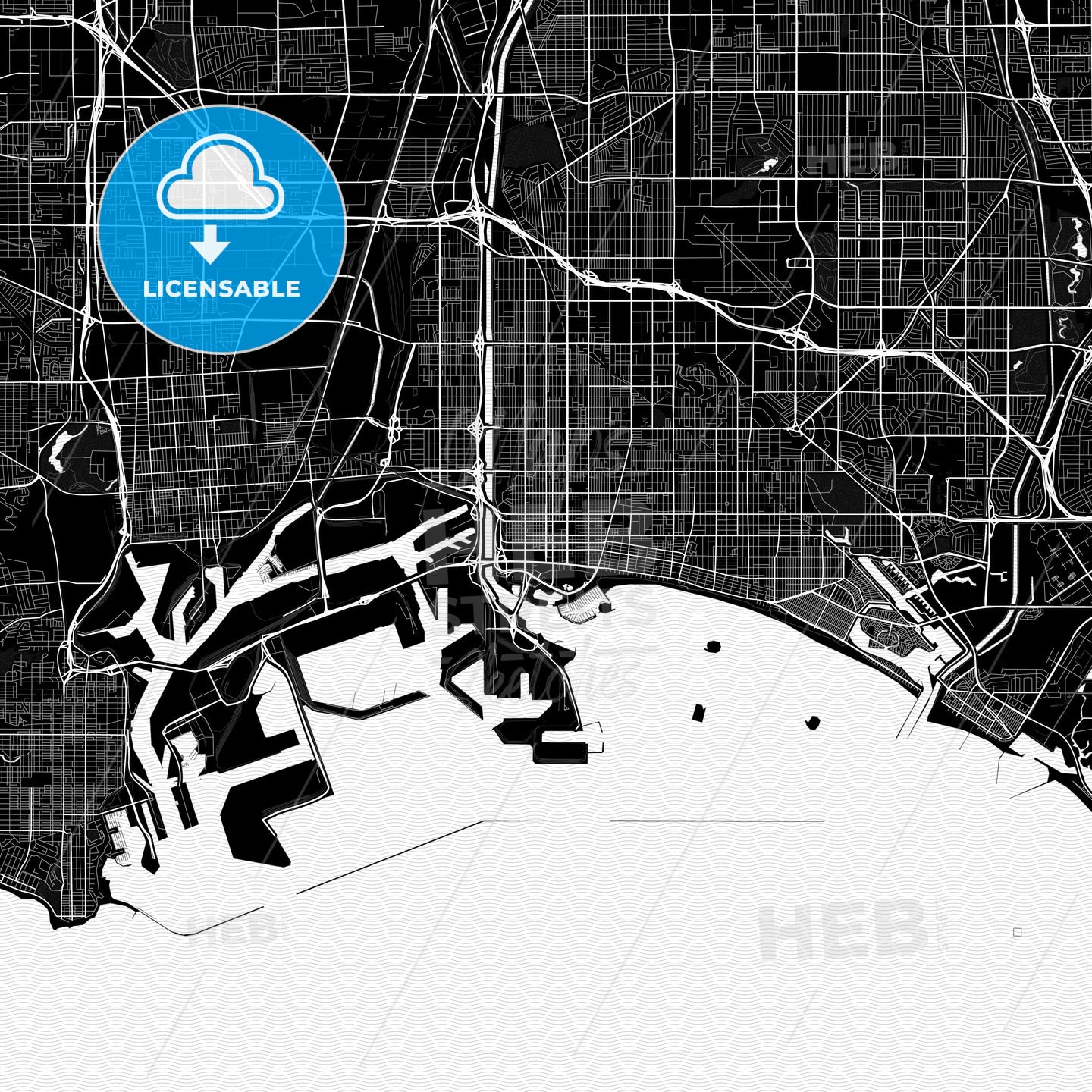 Long Beach, California, United States, PDF map
