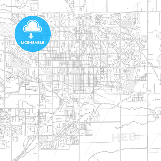 Longmont, Colorado, USA, bright outlined vector map