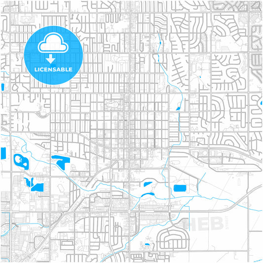 Longmont, Colorado, United States, city map with high quality roads.