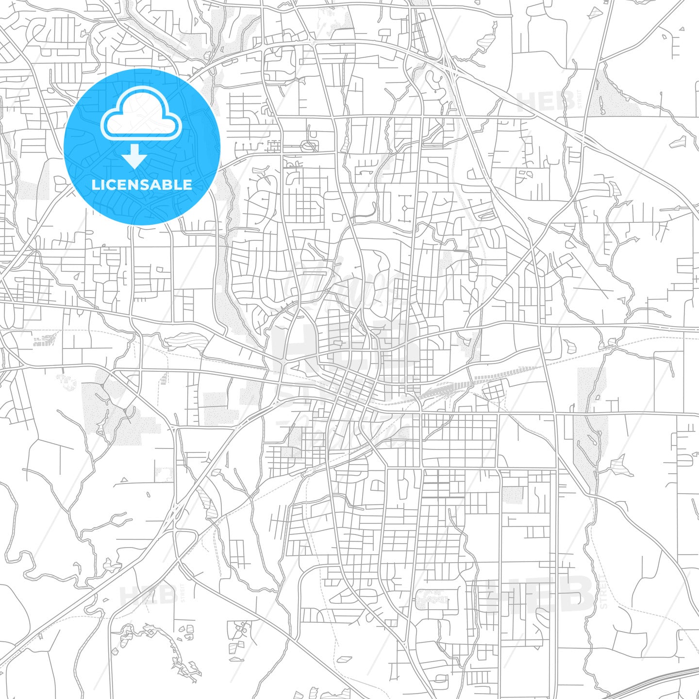 Longview, Texas, USA, bright outlined vector map