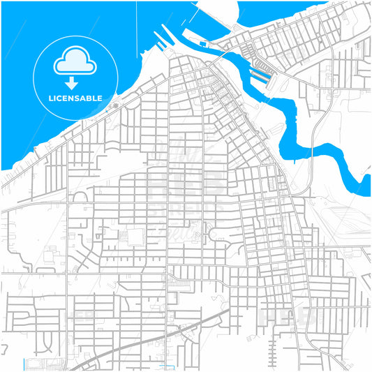 Lorain, Ohio, United States, city map with high quality roads.