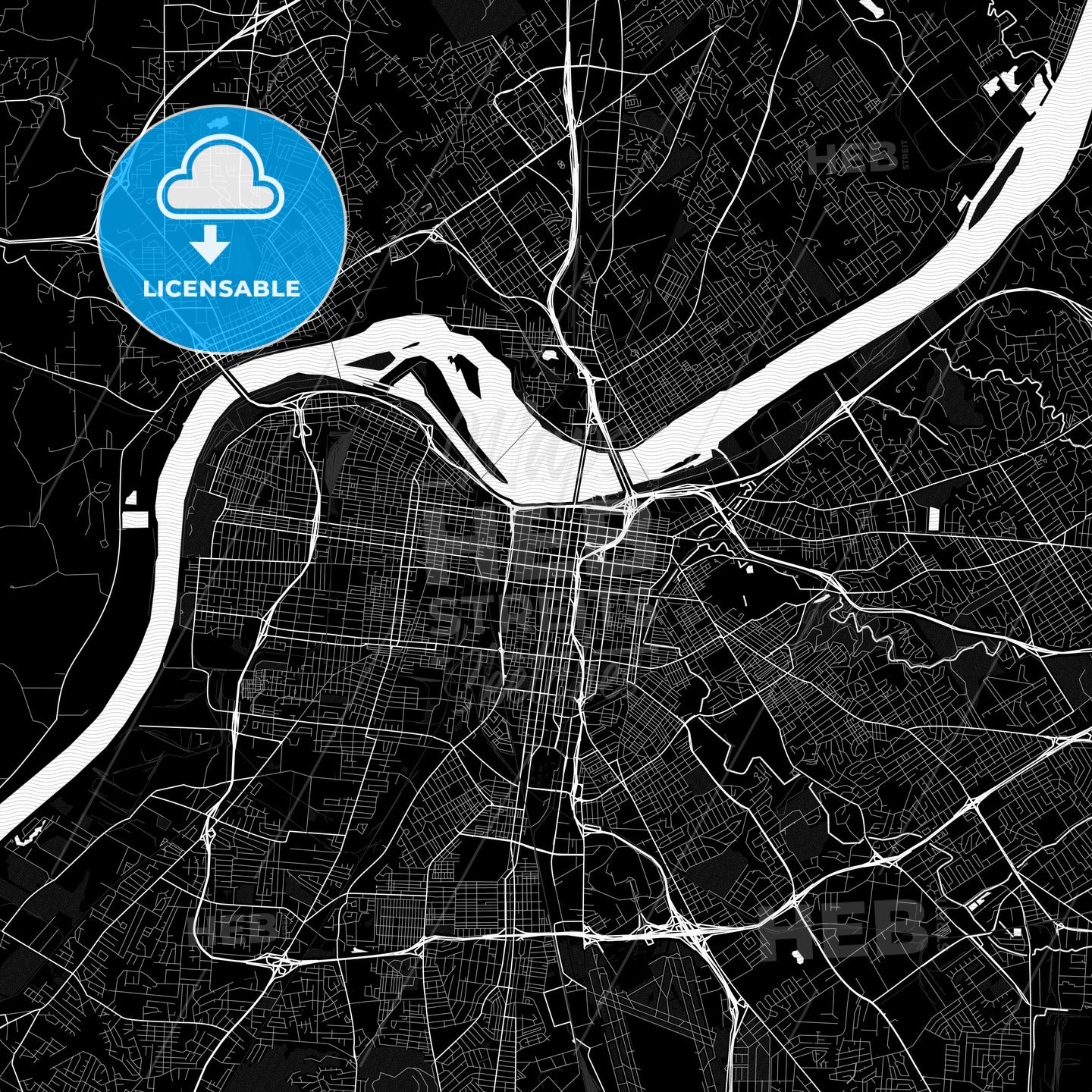 Louisville, Kentucky, United States, PDF map