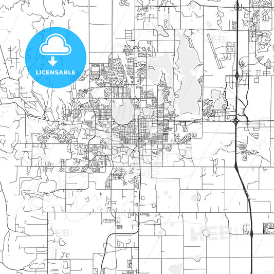 Loveland, Colorado - Area Map - Light