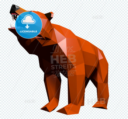 Low Poly Bear cries – instant download