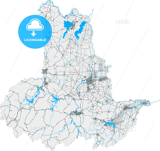 Lu an, Anhui, China, high quality vector map