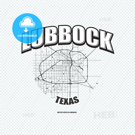 Lubbock, Texas, logo artwork – instant download