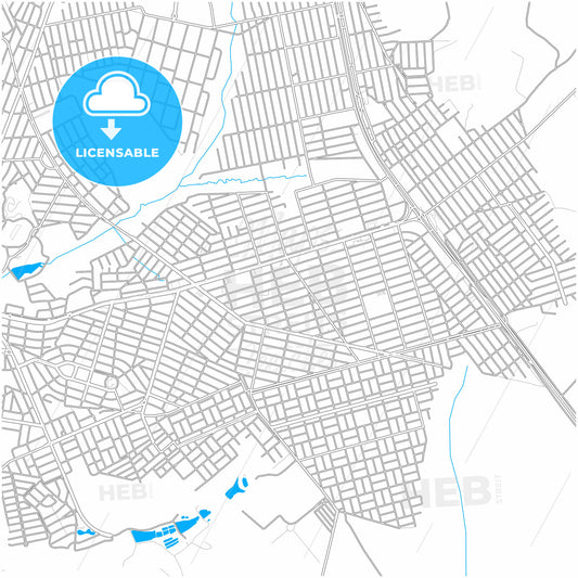 Luziania, Brazil, city map with high quality roads.