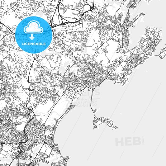 Lynn, Massachusetts - Area Map - Light