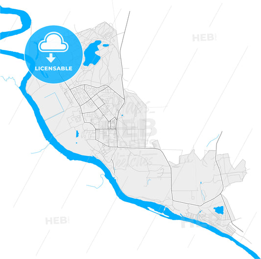 Lytkarino, Moscow Oblast, Russia, high quality vector map