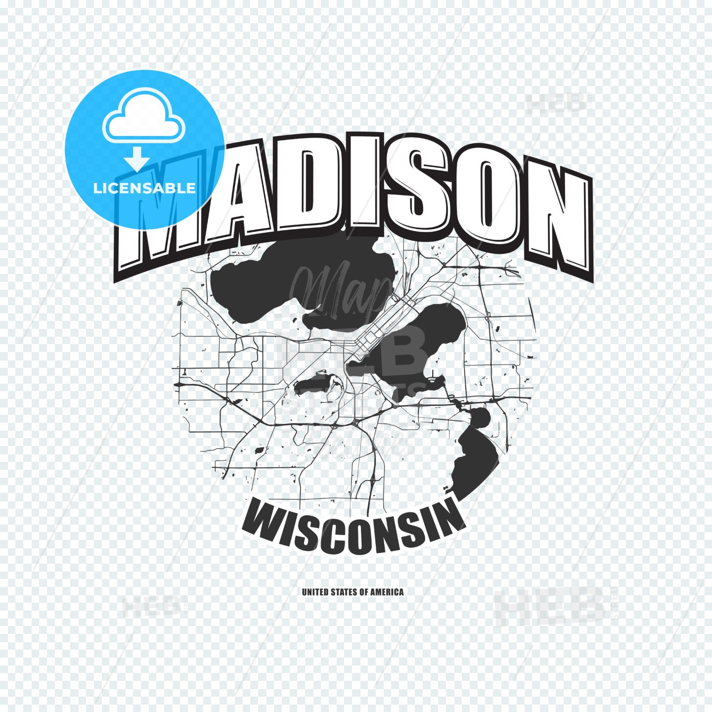 Madison, Wisconsin, logo artwork – instant download