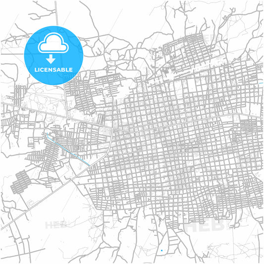 Maicao, Colombia, city map with high quality roads.