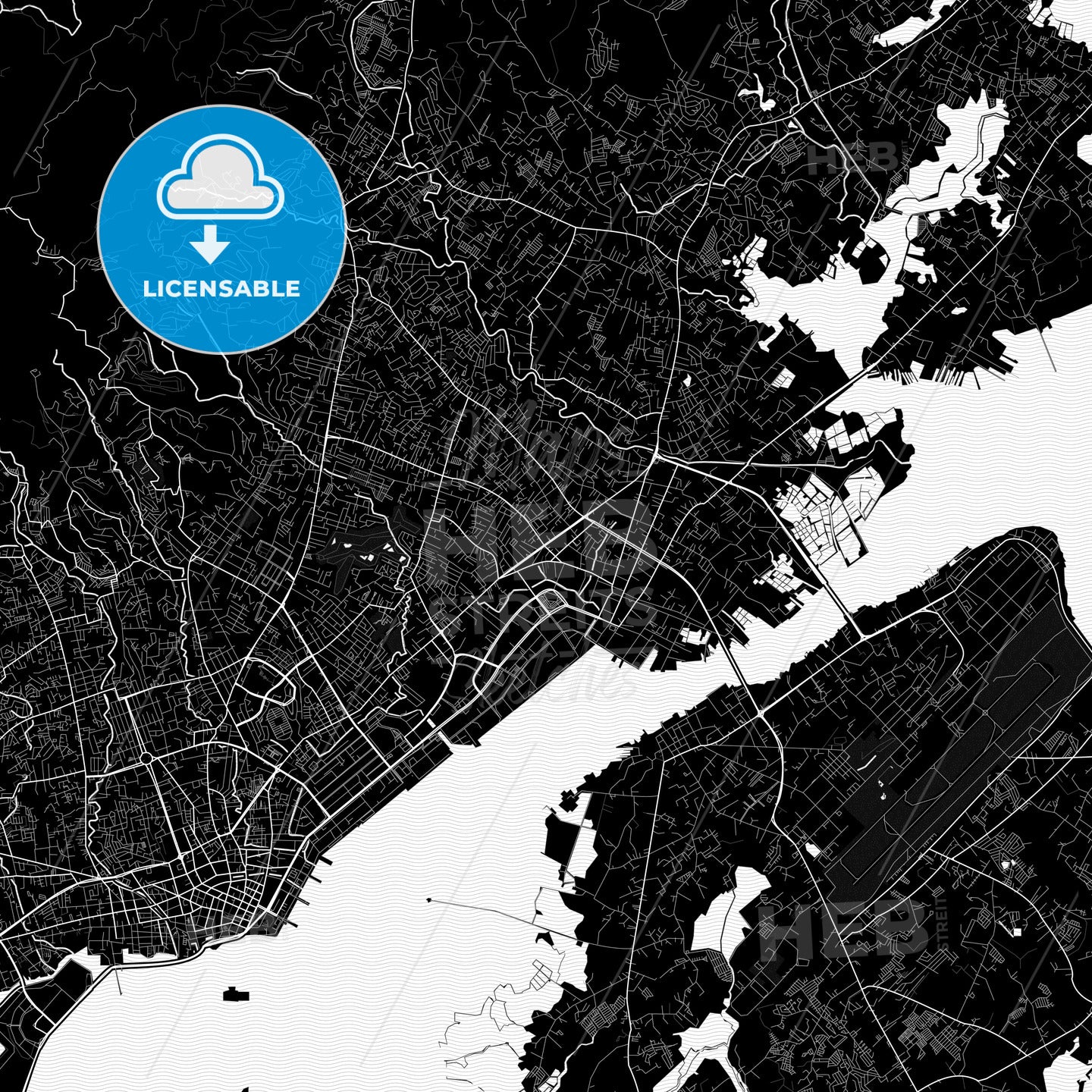 Mandaue Map Mandaue, Philippines Pdf Vector Map Black And White – HEBSTREITS