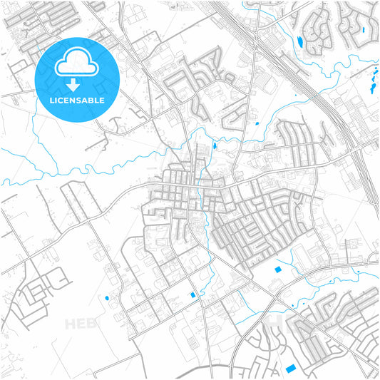 Mansfield, Texas, United States, city map with high quality roads.