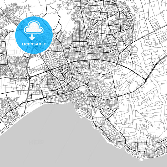 Map of Antalya, Turkey