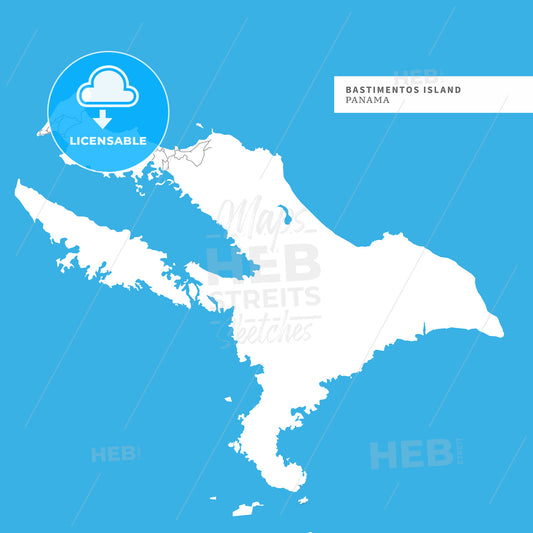 Map of Bastimentos Island Island