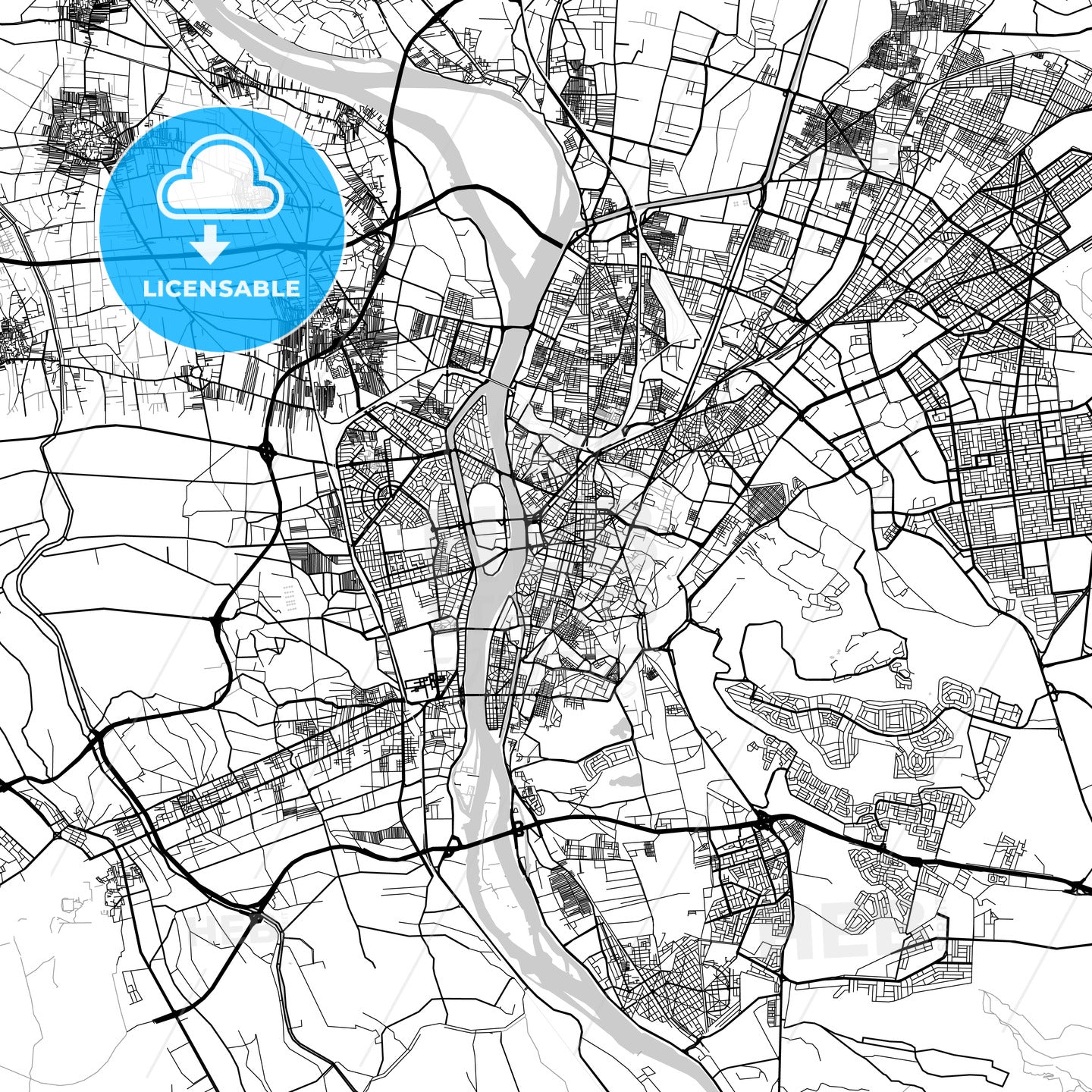 Map Of Cairo, Egypt – HEBSTREITS