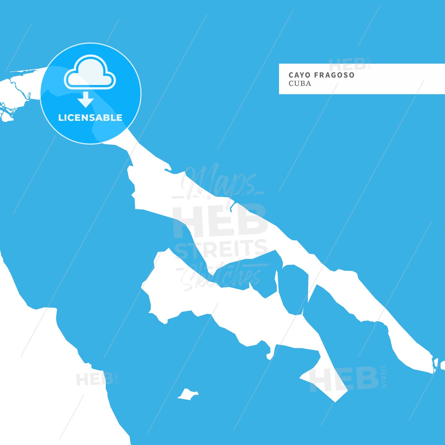 Map of Cayo Fragoso Island