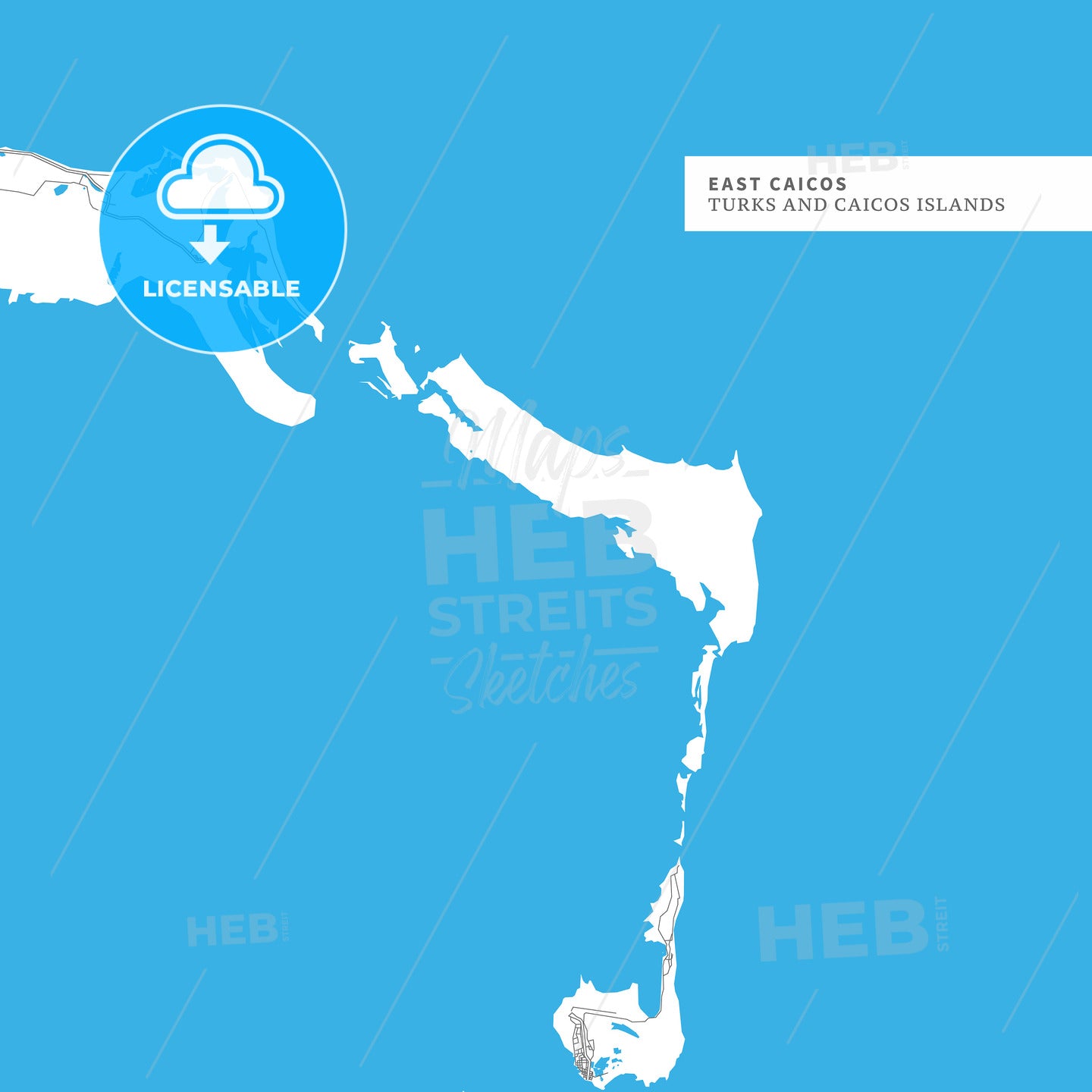 Map of East Caicos Island