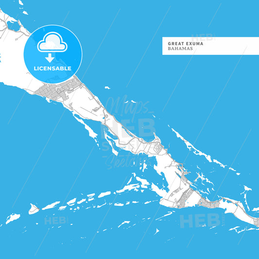 Map of Great Exuma Island
