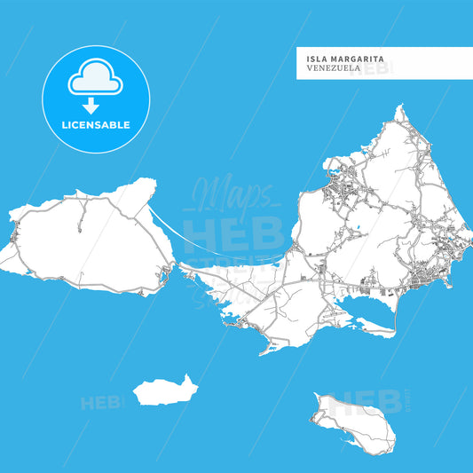 Map of Isla Margarita