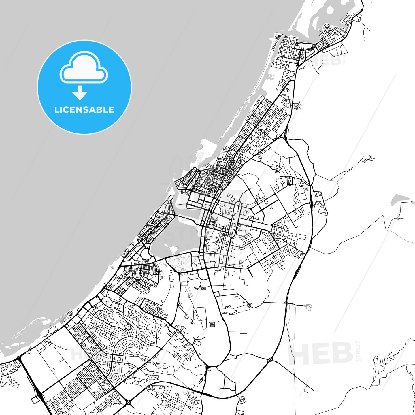 Map of Ras Al Khaimah, United Arab Emirates - HEBSTREITS