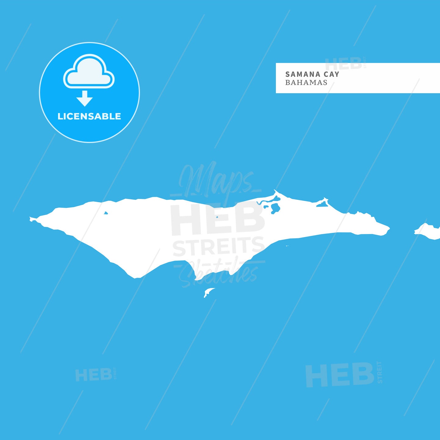 Map of Samana Cay Island