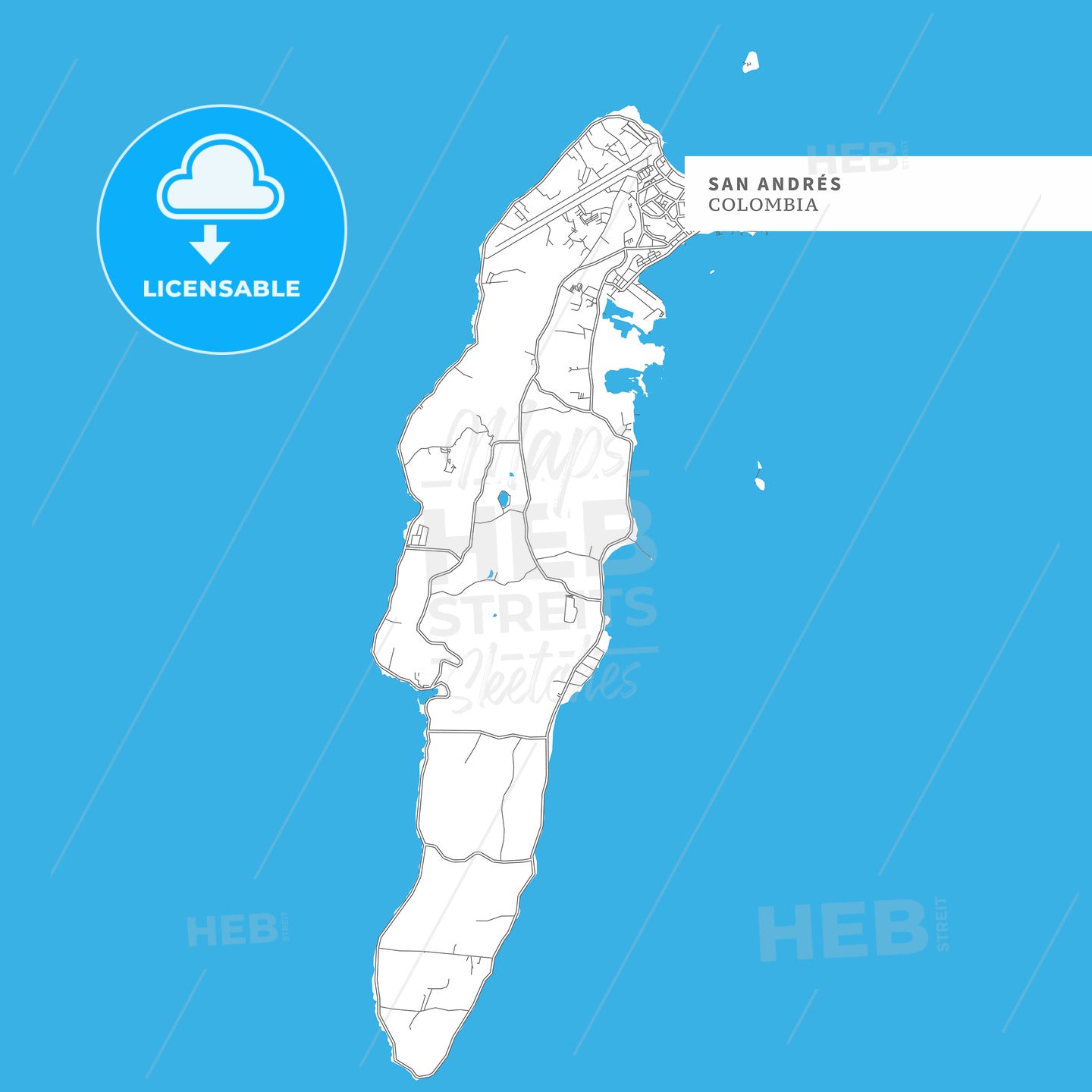 Map of San Andrés Island
