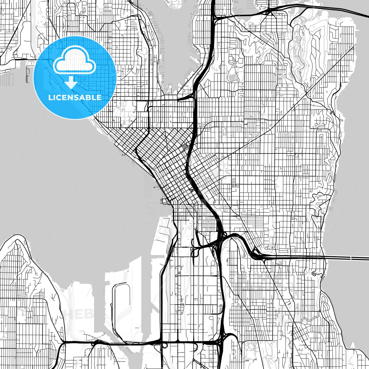 Map of Seattle, Washington