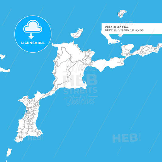 Map of Virgin Gorda Island