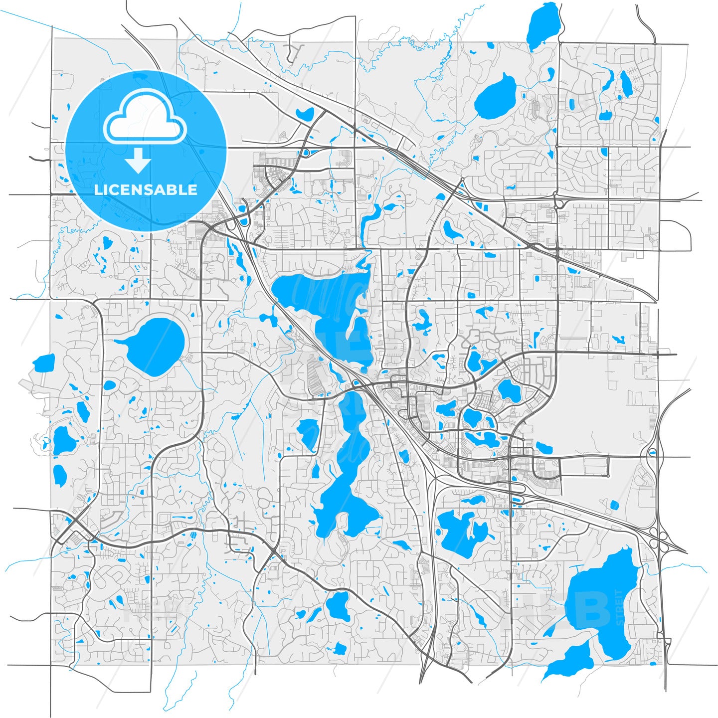 Maple Grove, Minnesota, United States, high quality vector map