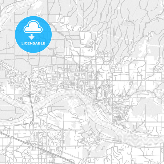 Maple Ridge, British Columbia, Canada, bright outlined vector map