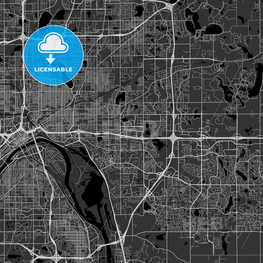 Maplewood, Minnesota - Area Map - Dark