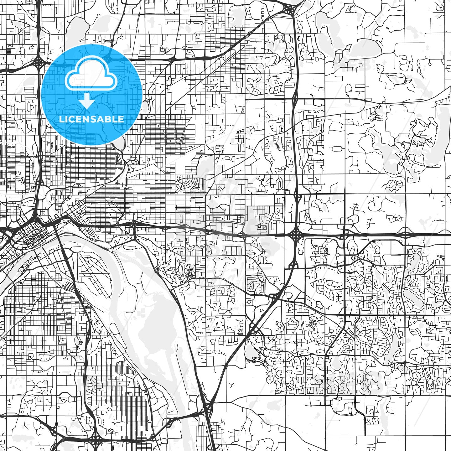 Maplewood, Minnesota - Area Map - Light