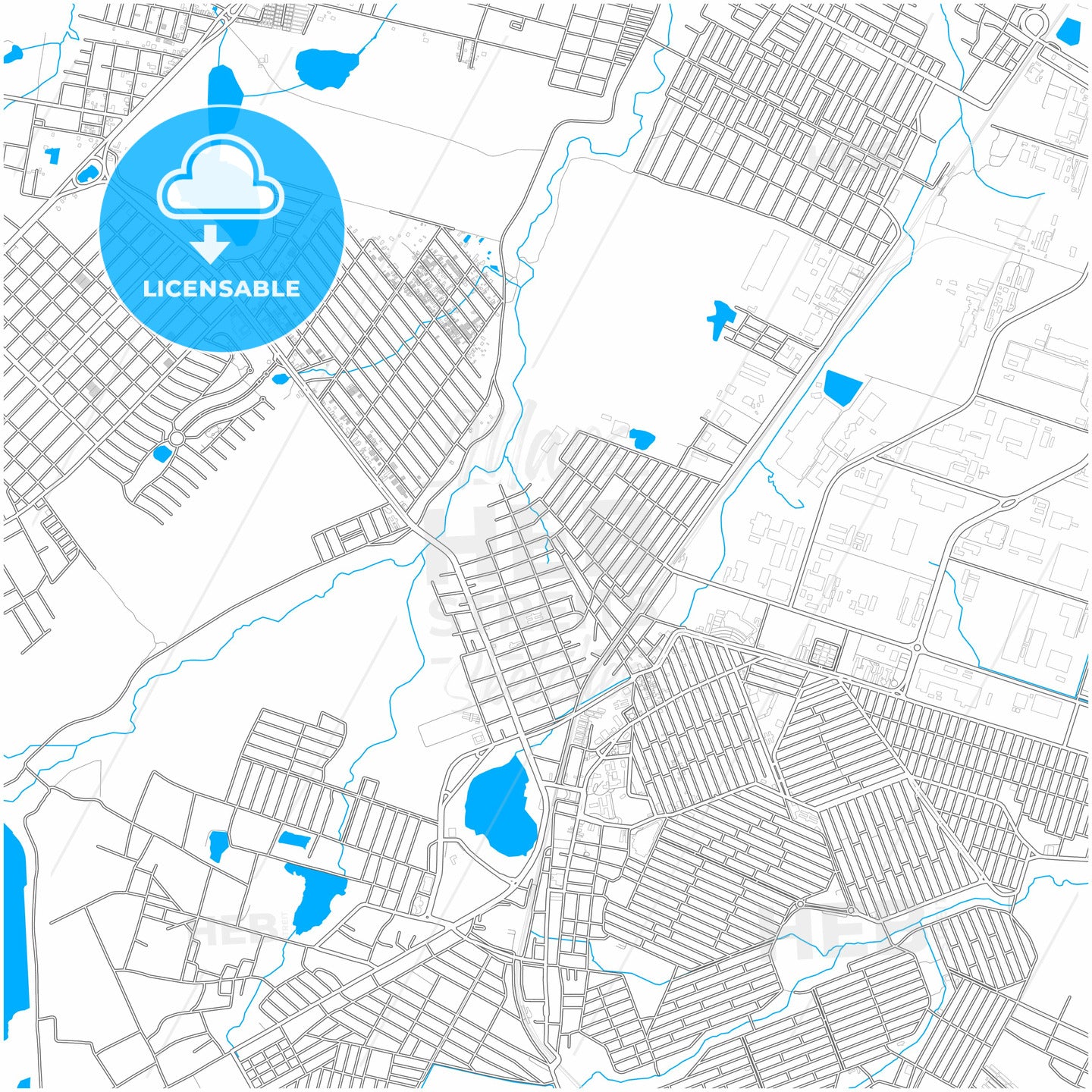 Maracanau, Brazil, city map with high quality roads.