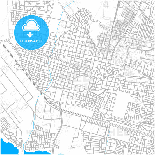 Maracay, Venezuela, city map with high quality roads.