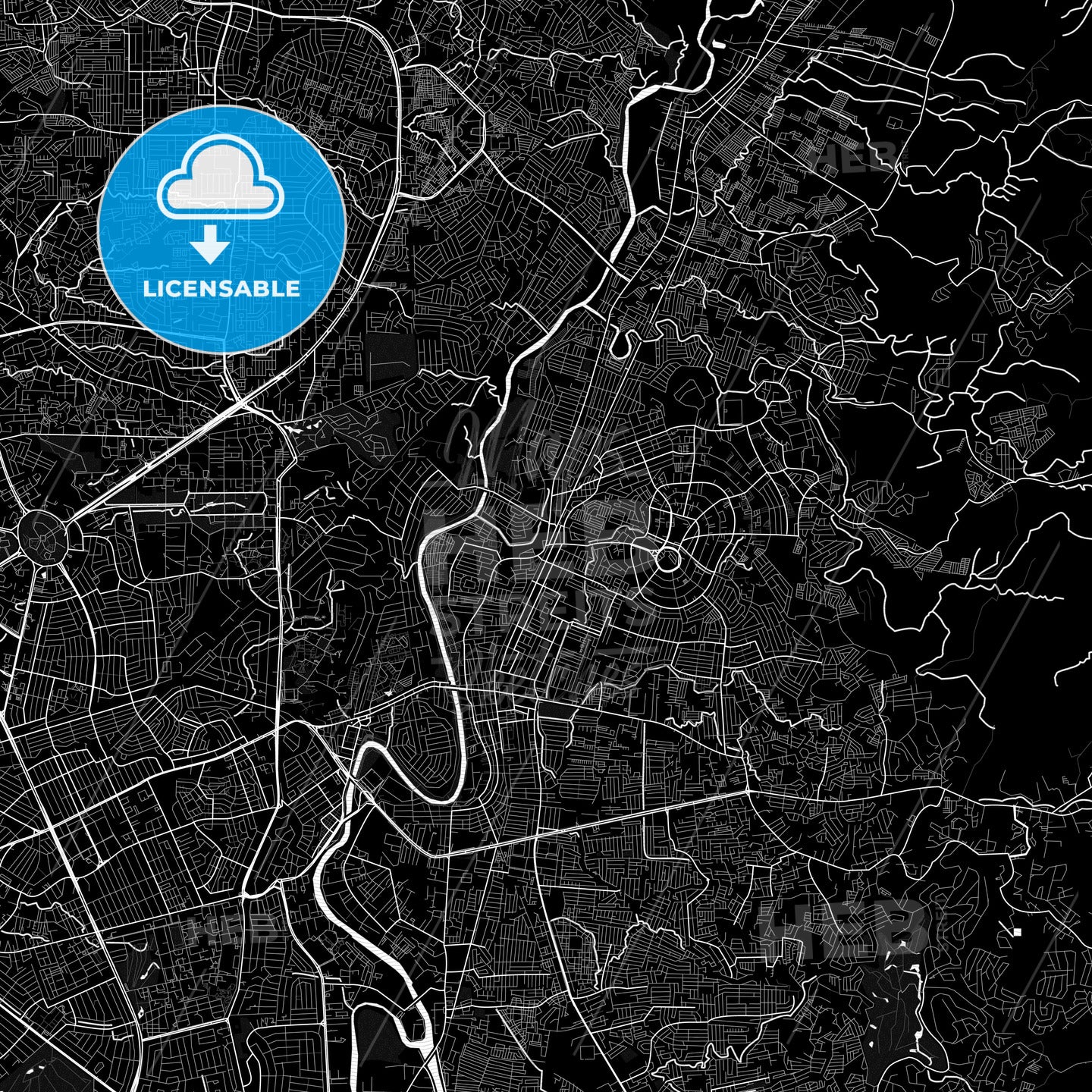 Marikina, Philippines Pdf Vector Map Black And White – HEBSTREITS