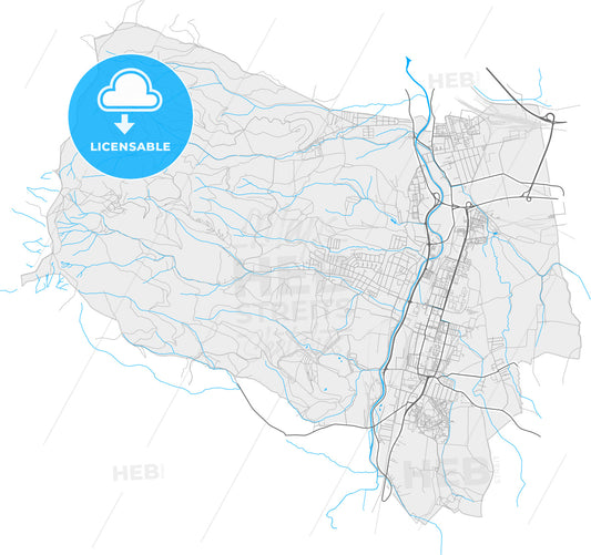 Martin, Žilina Region, Slovakia, high quality vector map