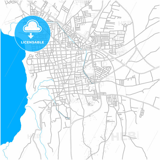 Masaya, Masaya, Nicaragua, city map with high quality roads.