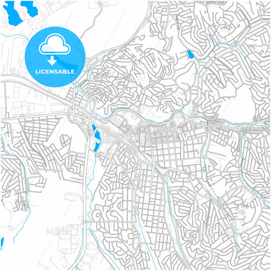 Maua, Brazil, city map with high quality roads.