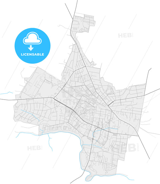 Mažeikiai, Telšiai County, Lithuania, high quality vector map