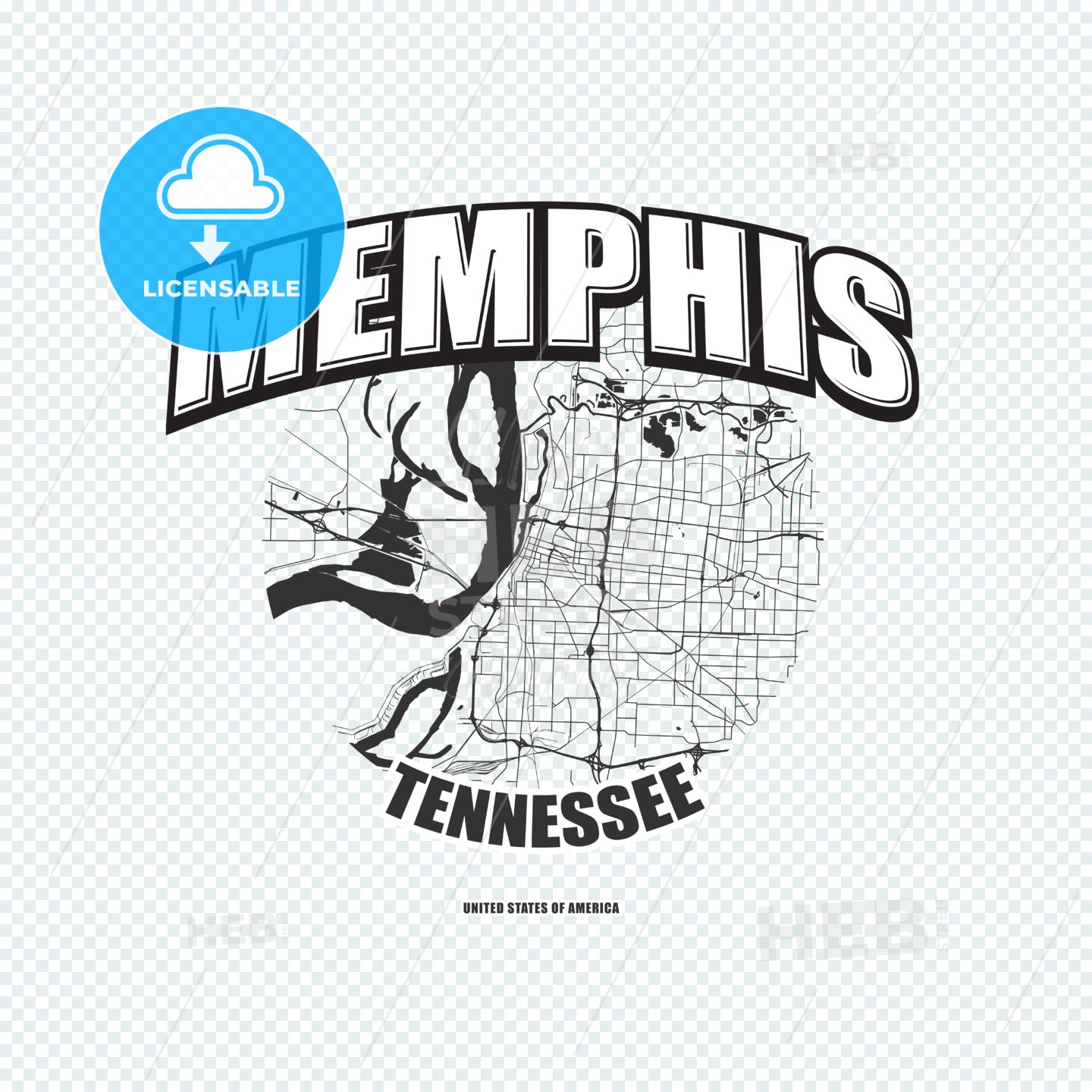 Memphis, Tennessee, logo artwork – instant download
