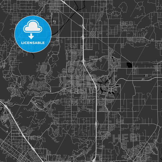 Menifee, California - Area Map - Dark