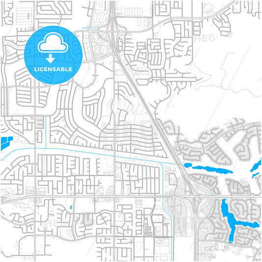 Menifee, California, United States, city map with high quality roads.