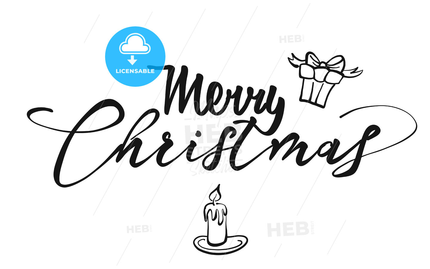 Merry Christmas lettering – instant download