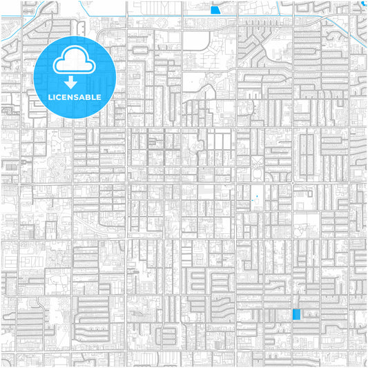 Mesa, Arizona, United States, city map with high quality roads.